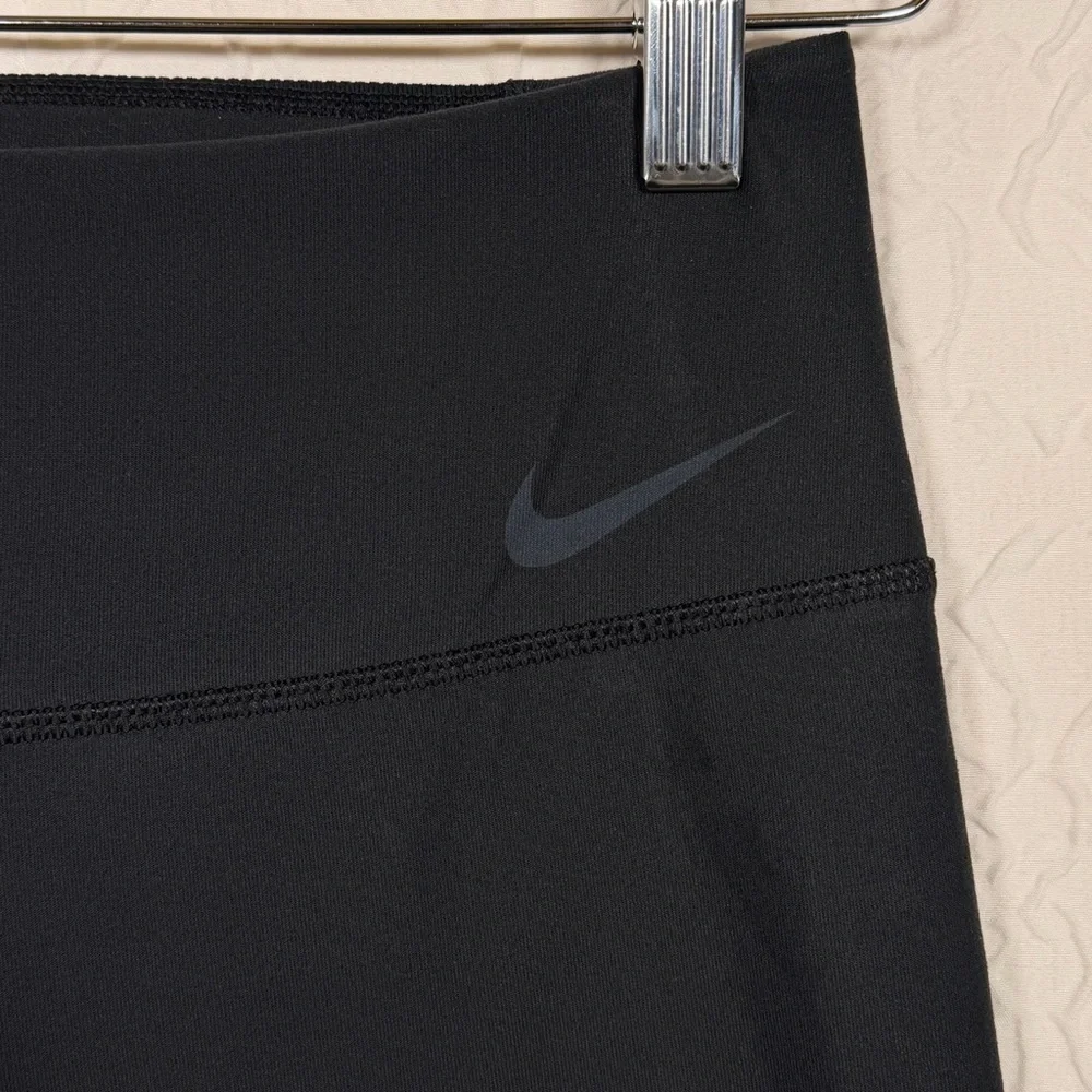 Nike Ten|One Black Running Gym Cropped Workout Leggings Sz S